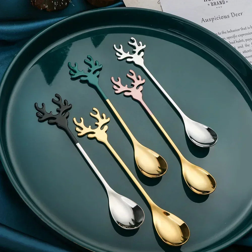 4pcs Reindeer Spoon Set