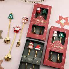 2pc Christmas Spoon & Fork Set