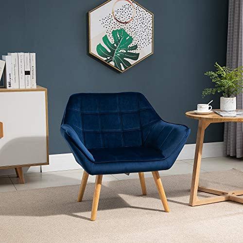 Blue Velvet Accent Chair