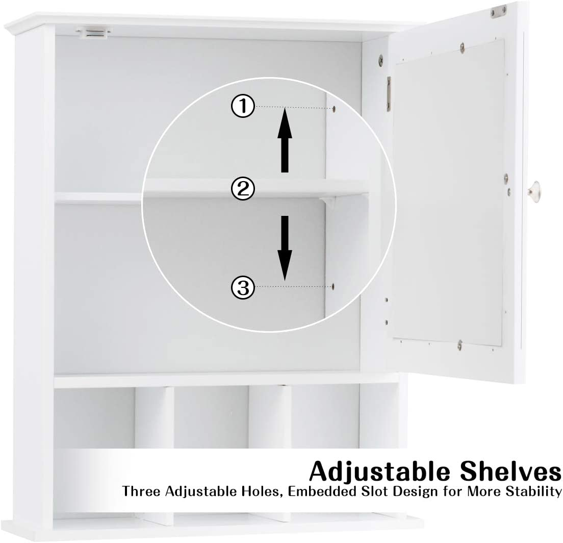 Mossaic Mirrored Wall Mounted Bathroom Cabinet