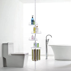 White 4 Tier Shower Shelves