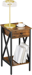 Rustic Double X Side Table