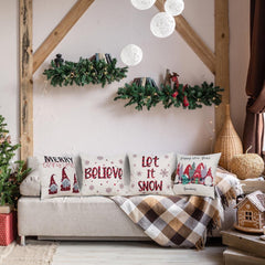 Let It Snow Set Of 4 Cushion Covers