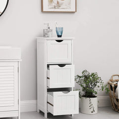 White 3 Drawer Lucci Unit