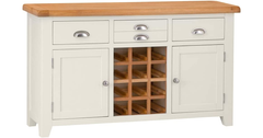 Ivory Oak Cambridge Console & Wine Rack