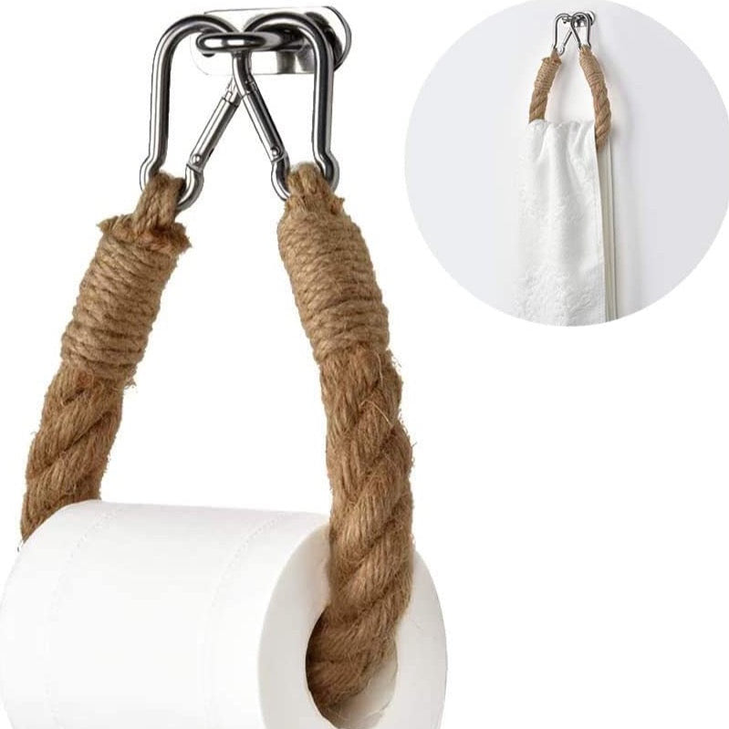 Wall Mounted Rope Toilet Paper Holder