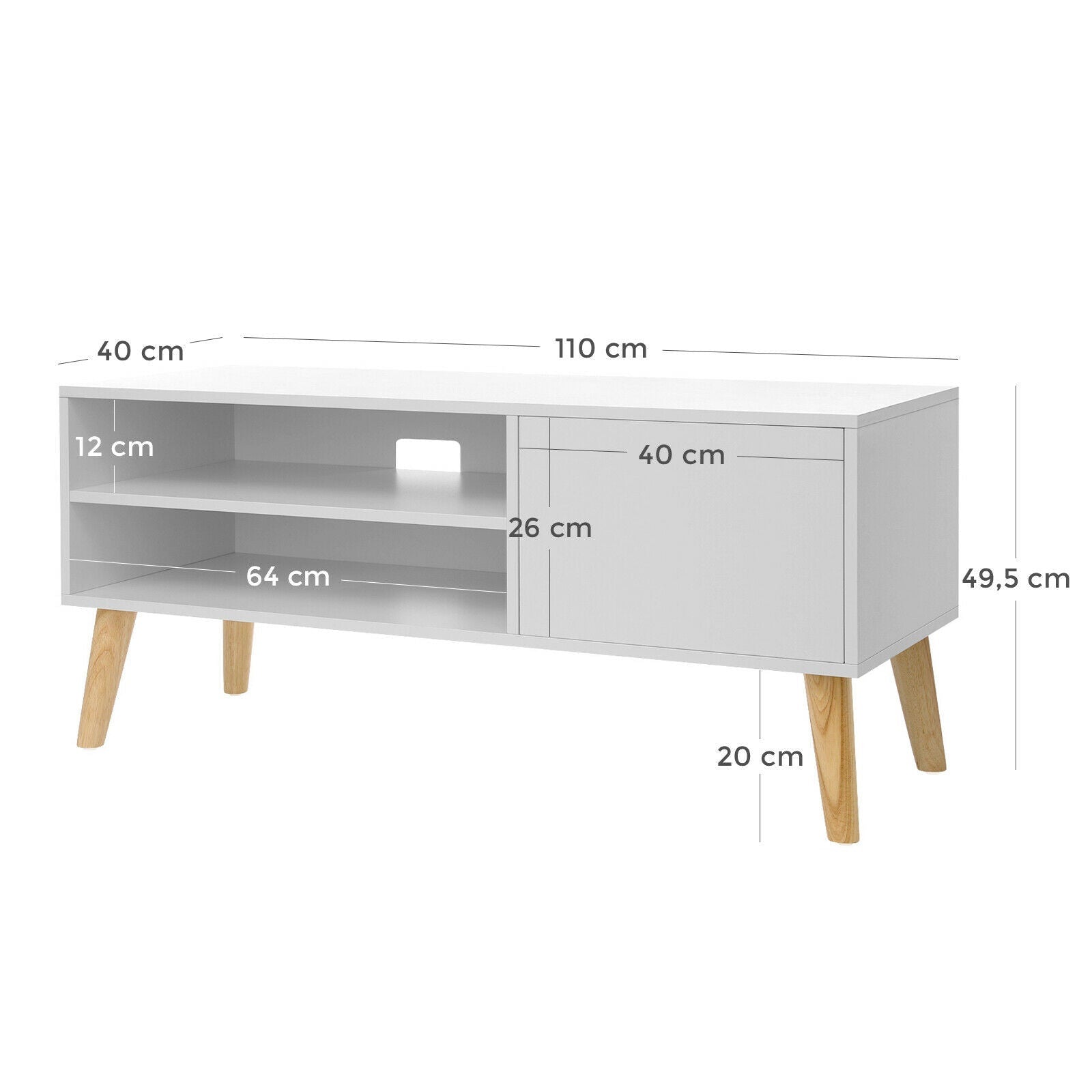 White Vermont TV Stand