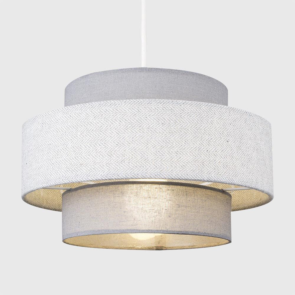 2 Tier Fabric Light Shade