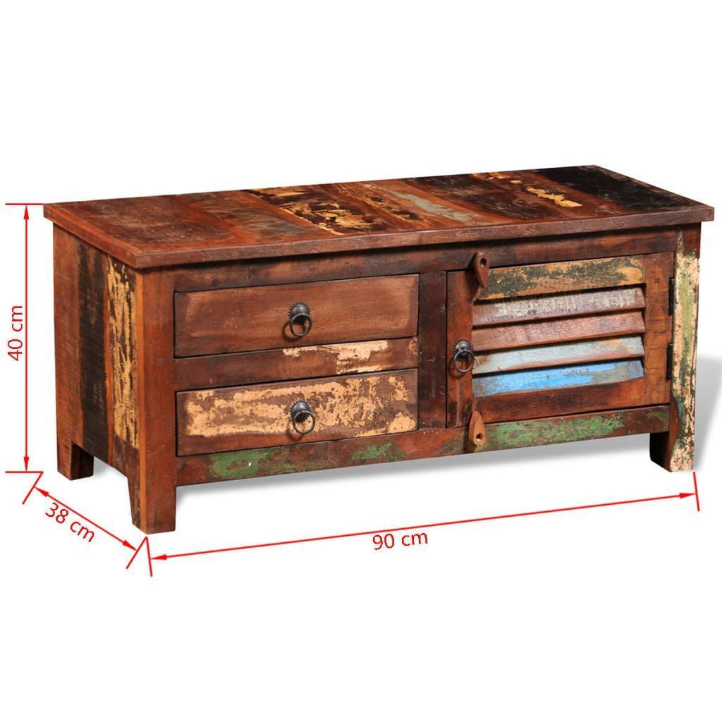 Solid Reclaimed Wood TV Cabinet