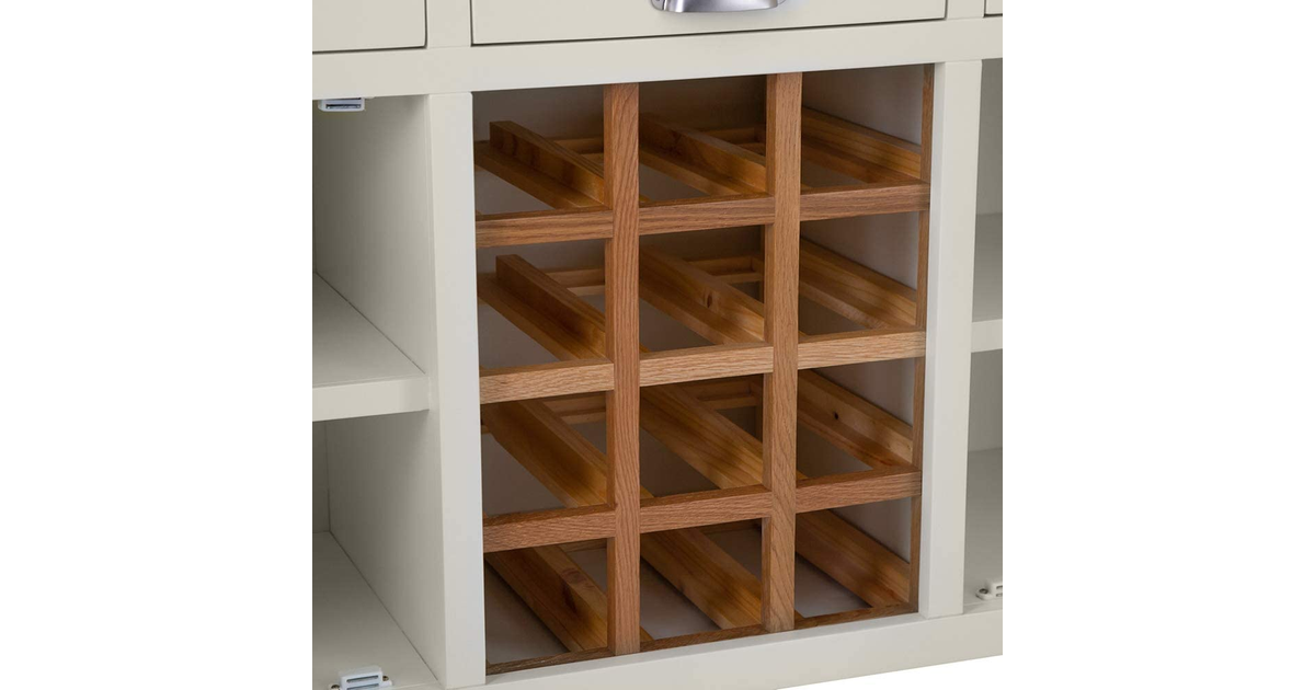 Ivory Oak Cambridge Console & Wine Rack