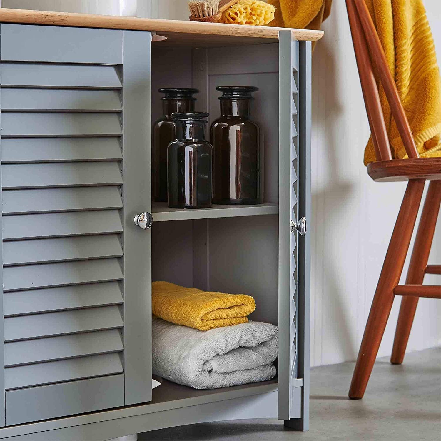 Modern Grey Under Sink Storage Cabinet