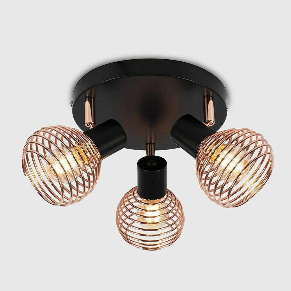 Copper Coil 3 Pendant Light