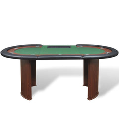 10-Player Poker Table with Dealer Area & Chip Tray