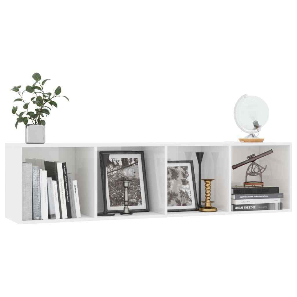 Gloss White Book Cabinet/TV Cabinet