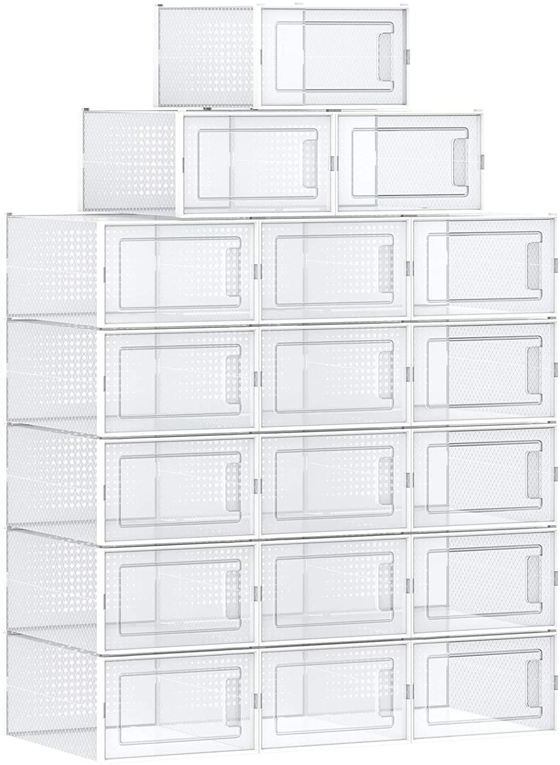 Set Of 8 Clear Storage Boxes