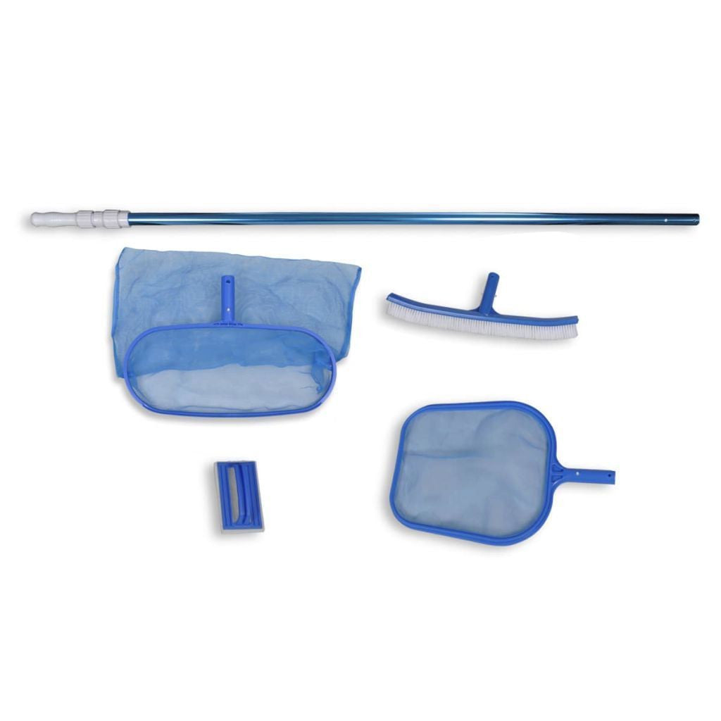 Pool Cleaning Set Brush - 2 Leaf Skimmers & 1 Telescopic Pole