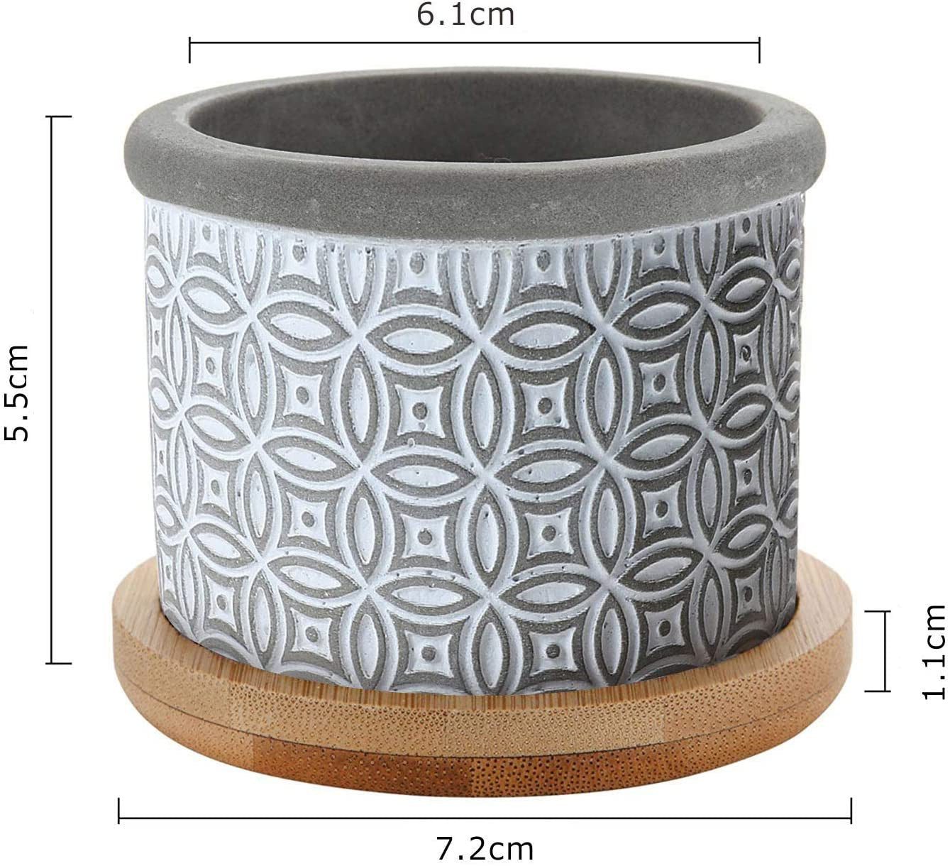 Grey Classic Succulent Pot Info