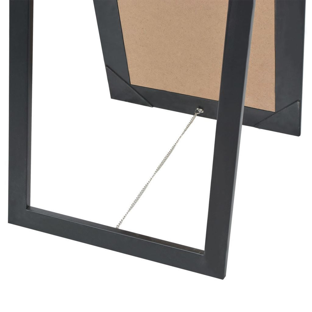 Free-Standing Black Baroque Style Mirror - 160 x 40 cm