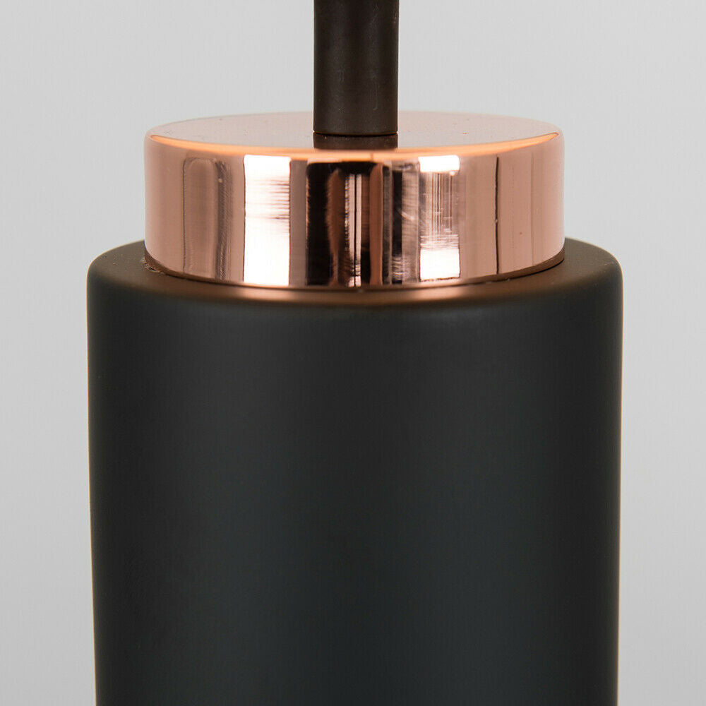 Matt Black & Copper Contemporary Table Lamp