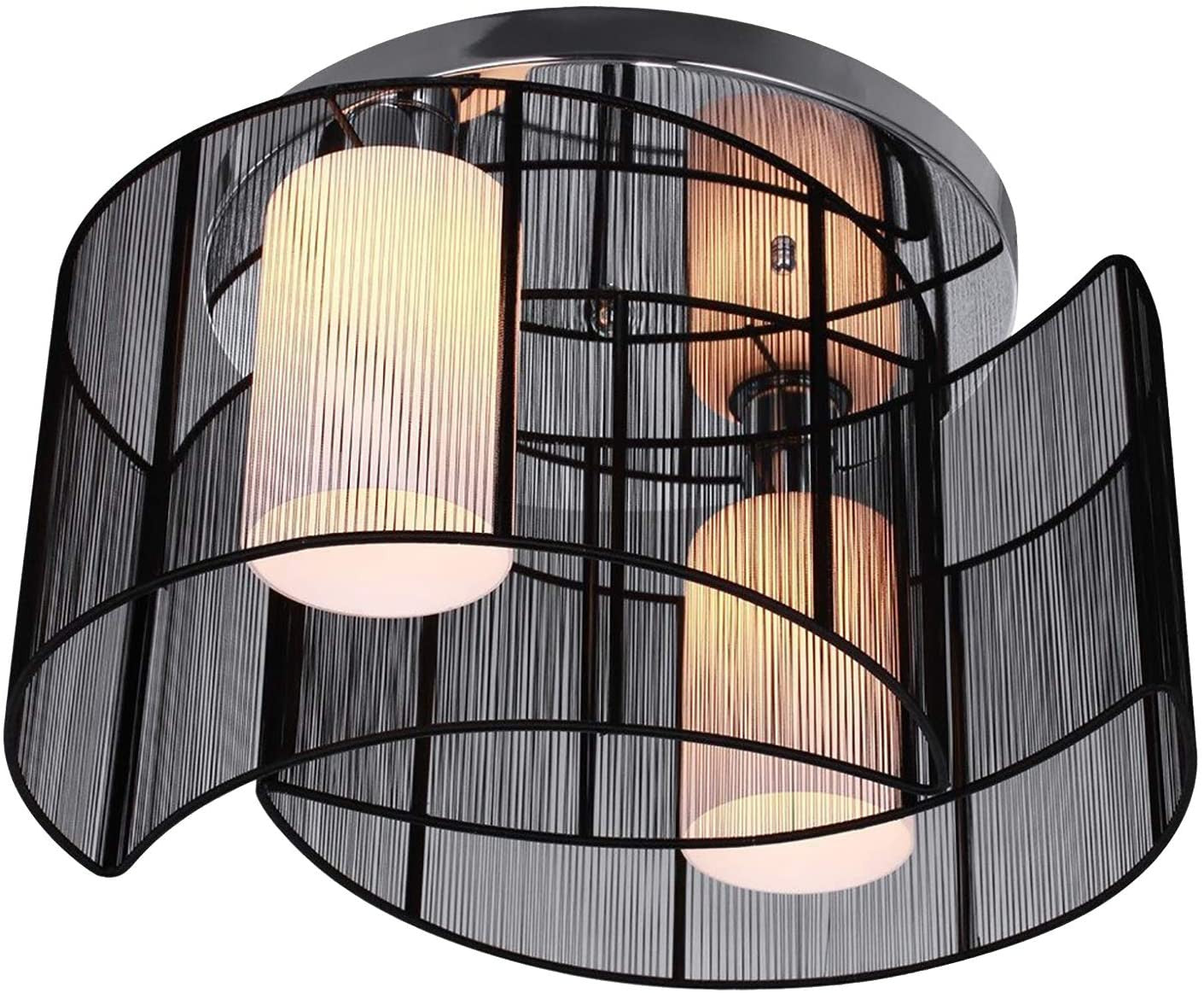 Black Modern Crescent Ceiling Light