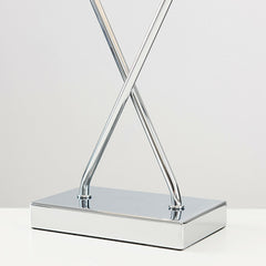 Cotton Chrome Table Lamp