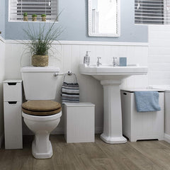 White Panel Slim Bathroom Unit