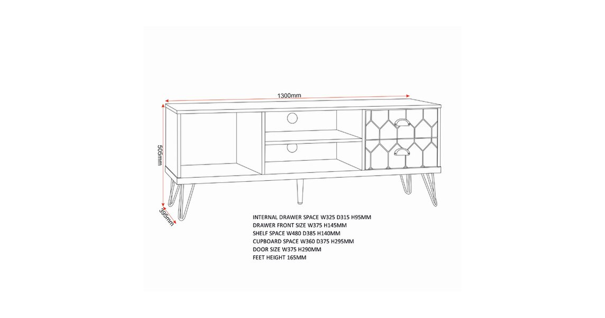 Palma TV Stand for (TVs up to 58")