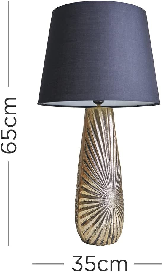 Large Brass Aztec Table Lamp