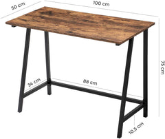 Rustic Brown Industrial Writing Table