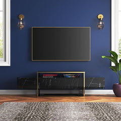 Gold & Black Marble TV Unit