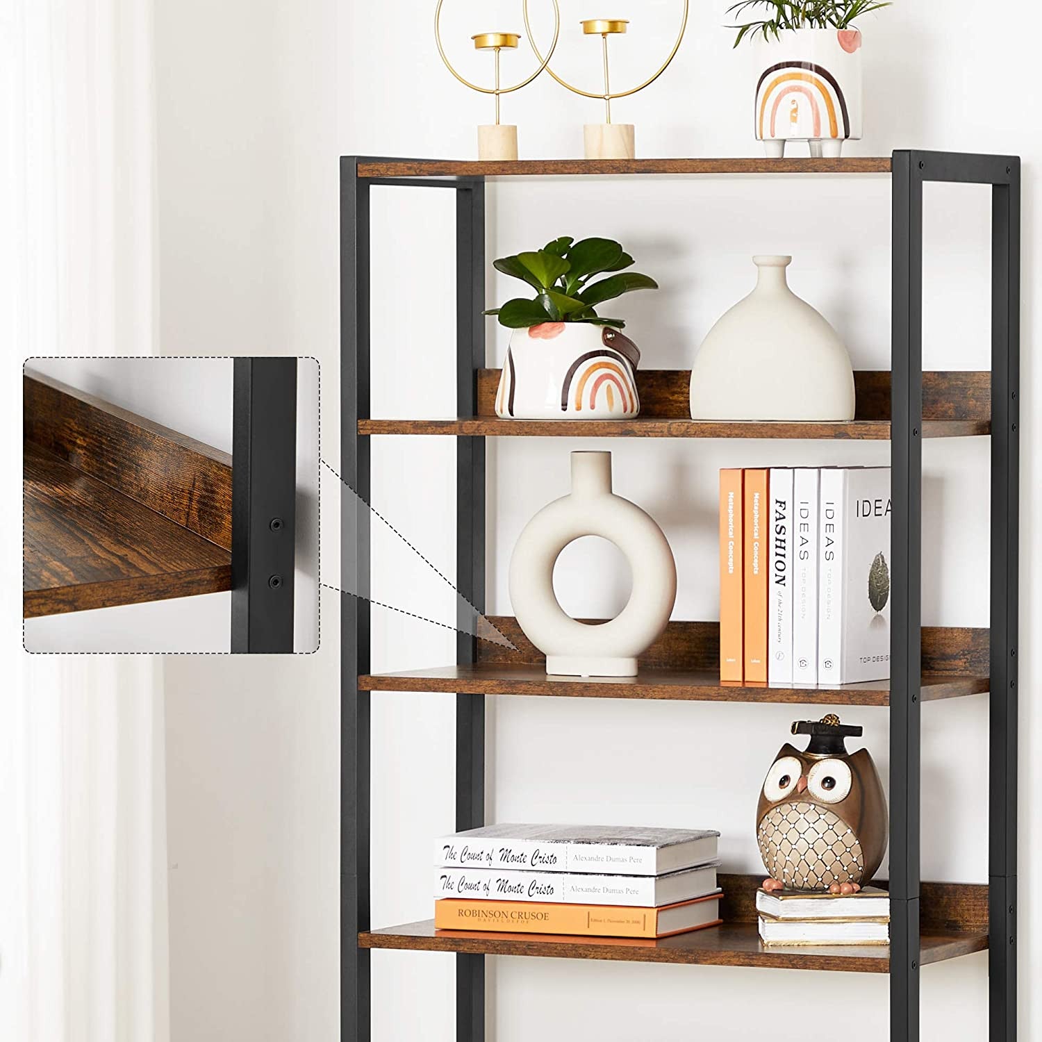 Industrial Greige Bookcase