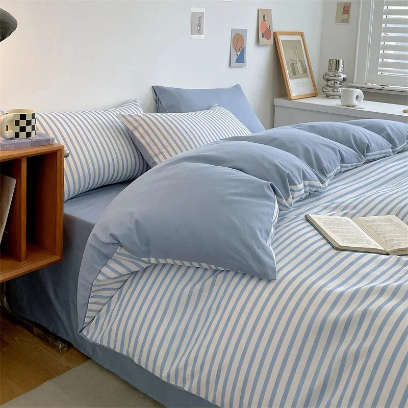 Blue Stripe Duvet Set