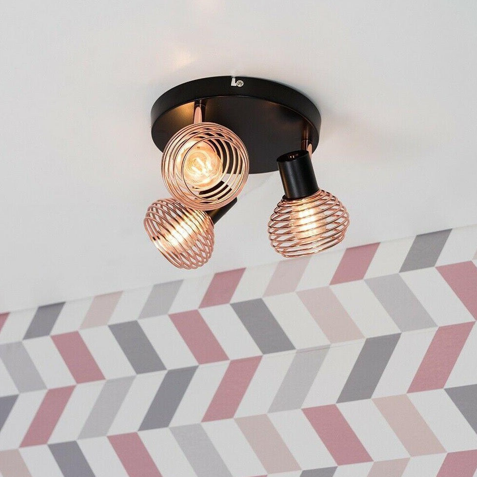 Copper Coil 3 Pendant Light