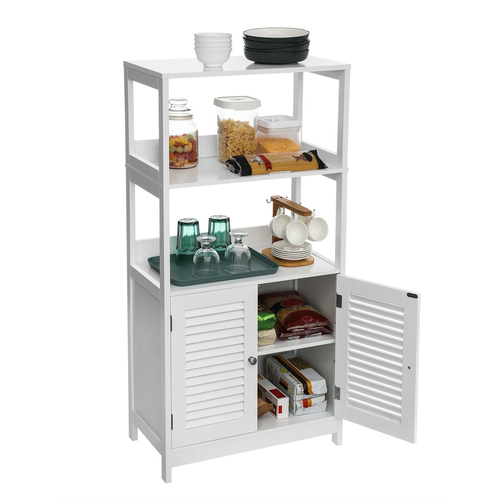 White Bathroom Storage Cabinet