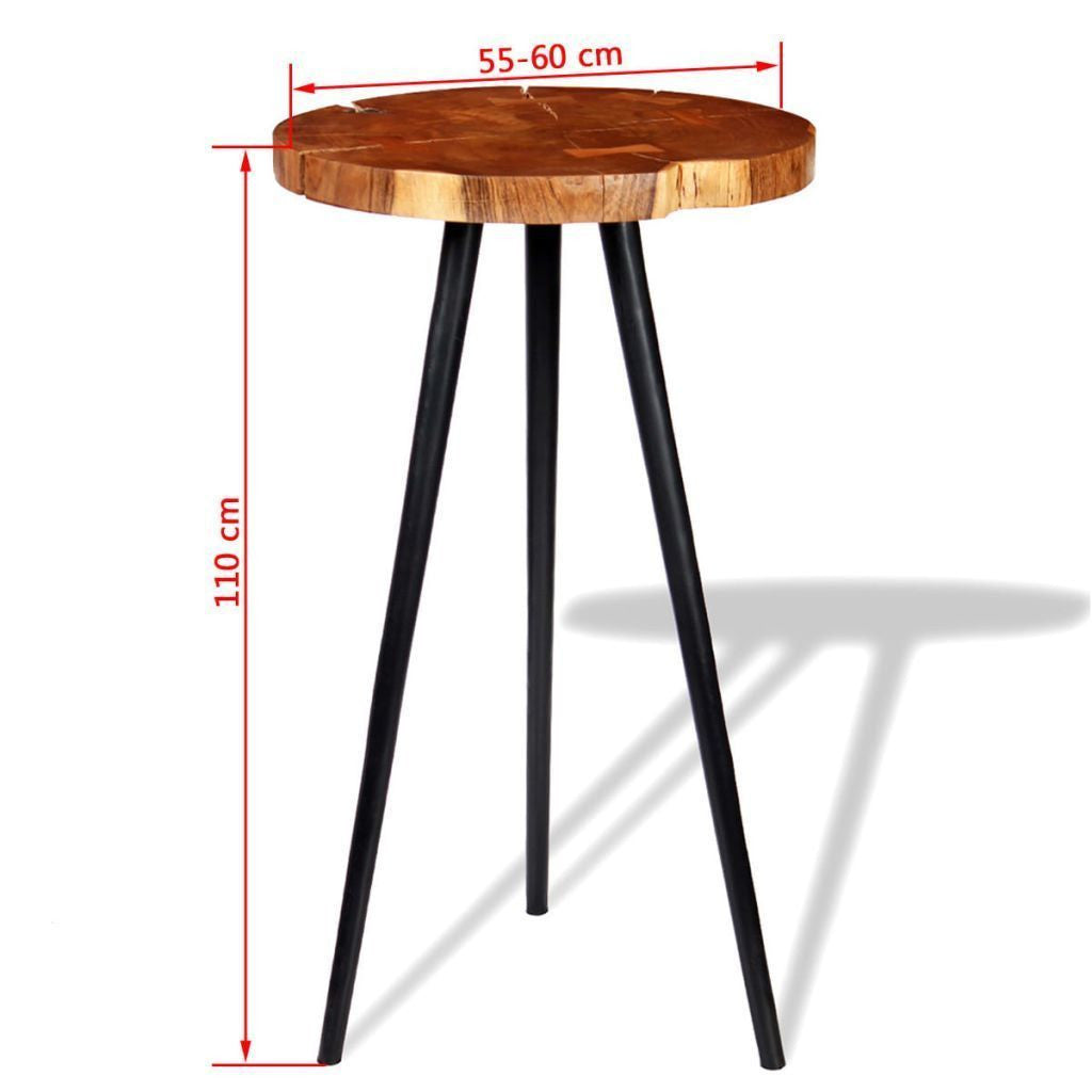 Solid Acacia Wood Table Log Bar