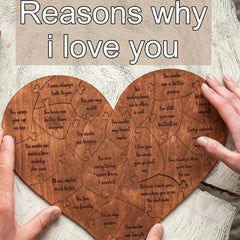 I Love You Wooden Heart Puzzle