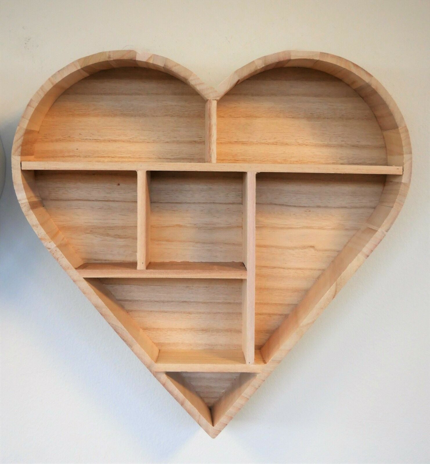 Heart Shaped Wooden Shelf