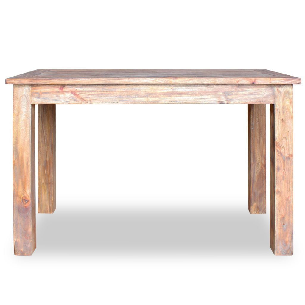 Solid Reclaimed Wood Dining Table - 120 x 60 x 77 cm