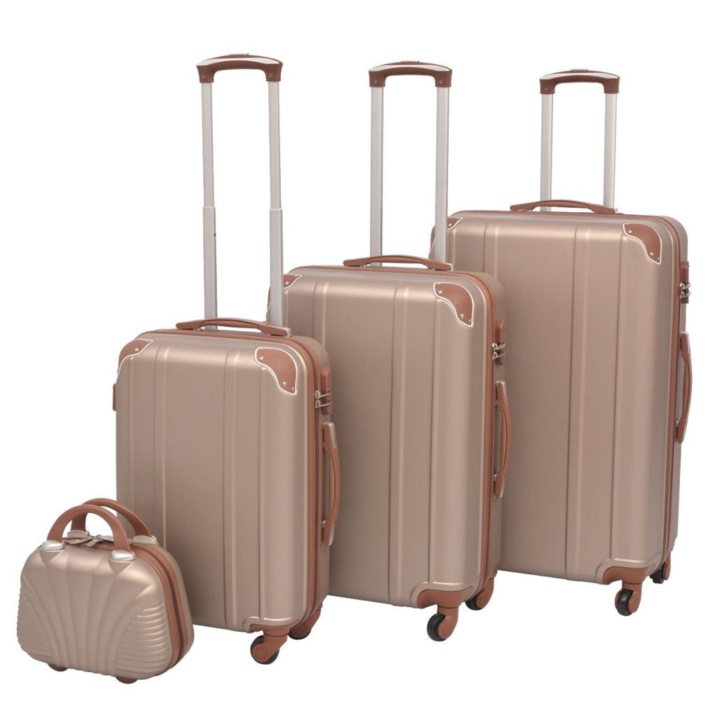 Champagne Four Piece Hardcase Trolley Set