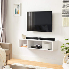 Floating White TV Stand