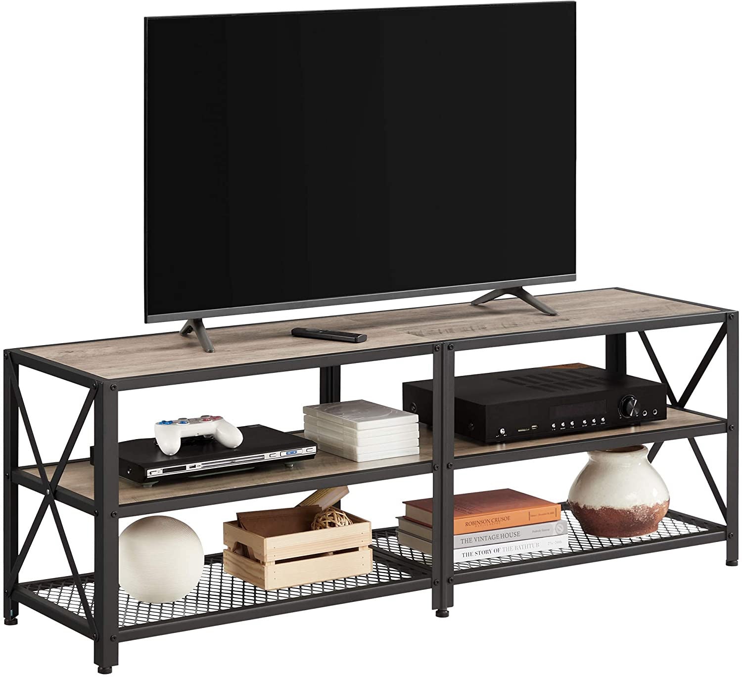 3-Tier Greige TV table