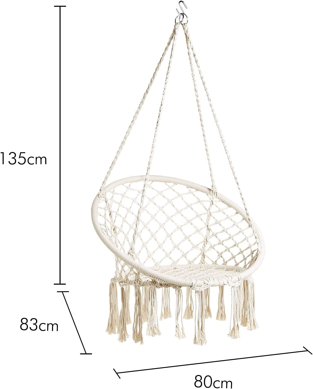 Bohemian Cream Hanging Chair