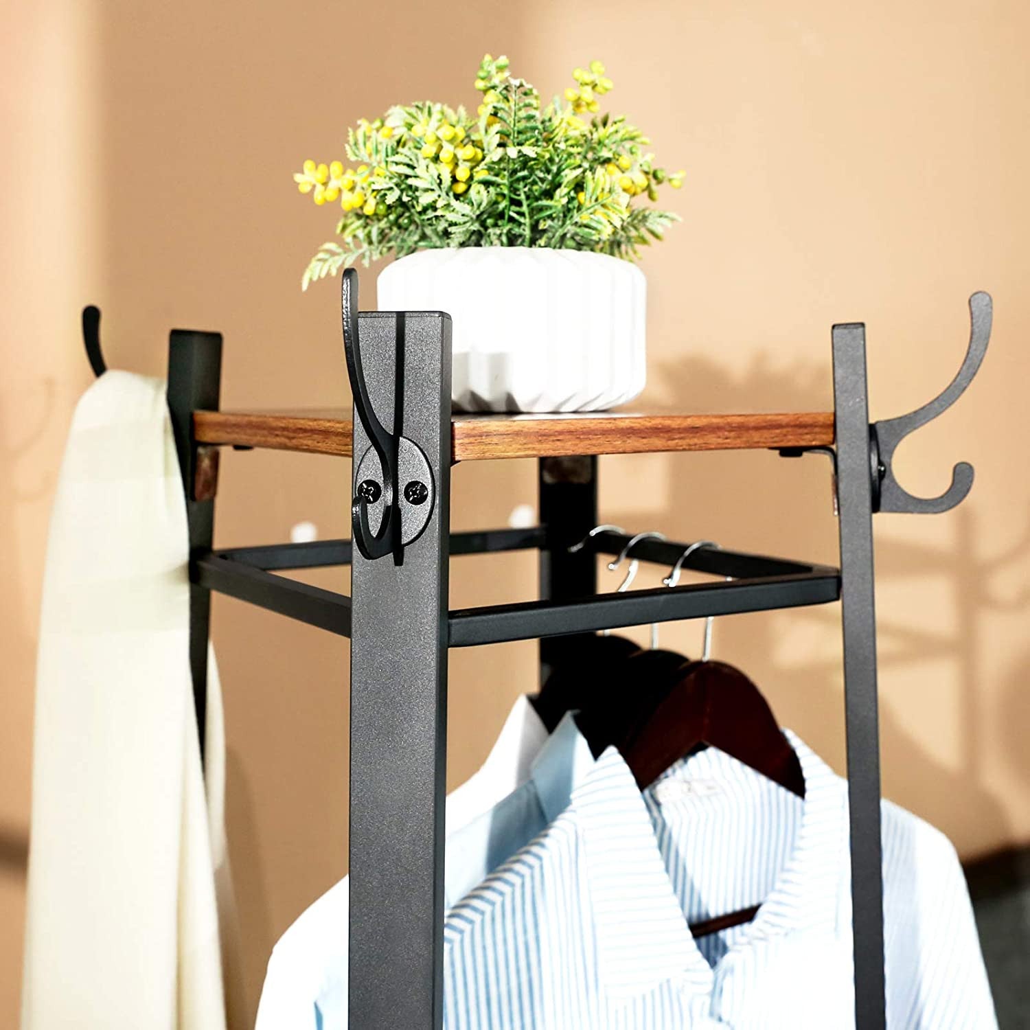 Slim Tapered Coat & Shoe Rack