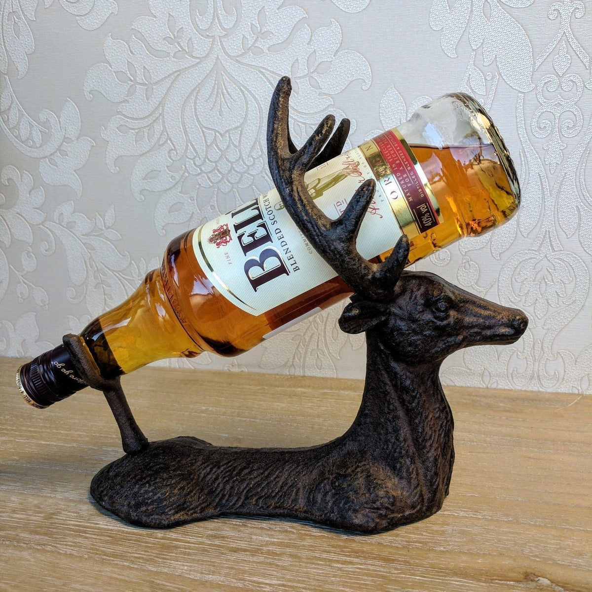 Cast Iron Stag Bottle Holder