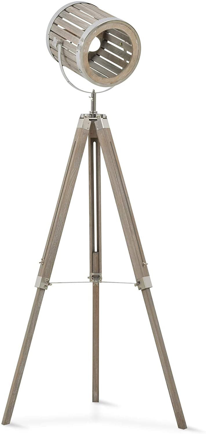 Natural Wood Telescopic Floor Lamp