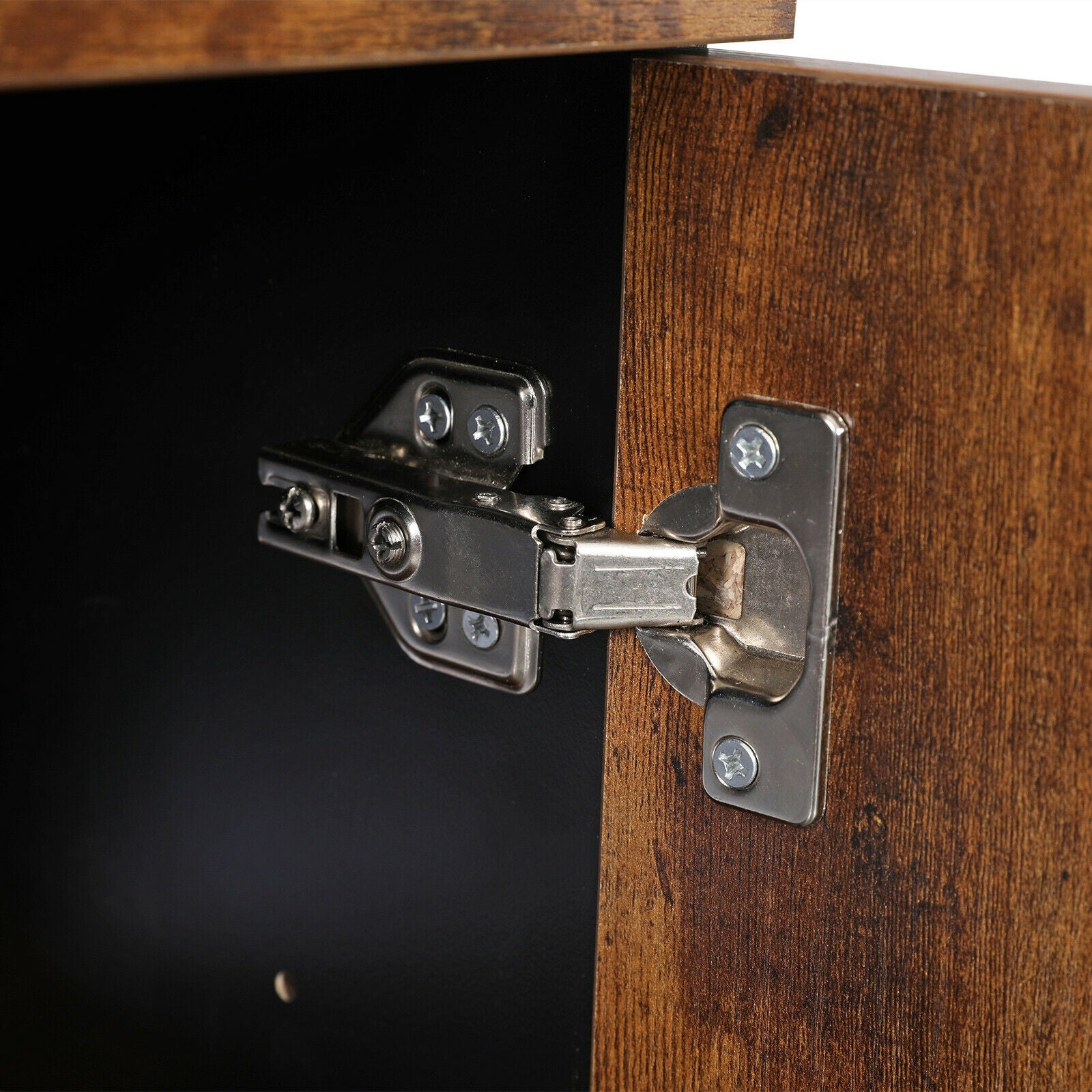 Industrial Rustic Desk & Side Cabinet