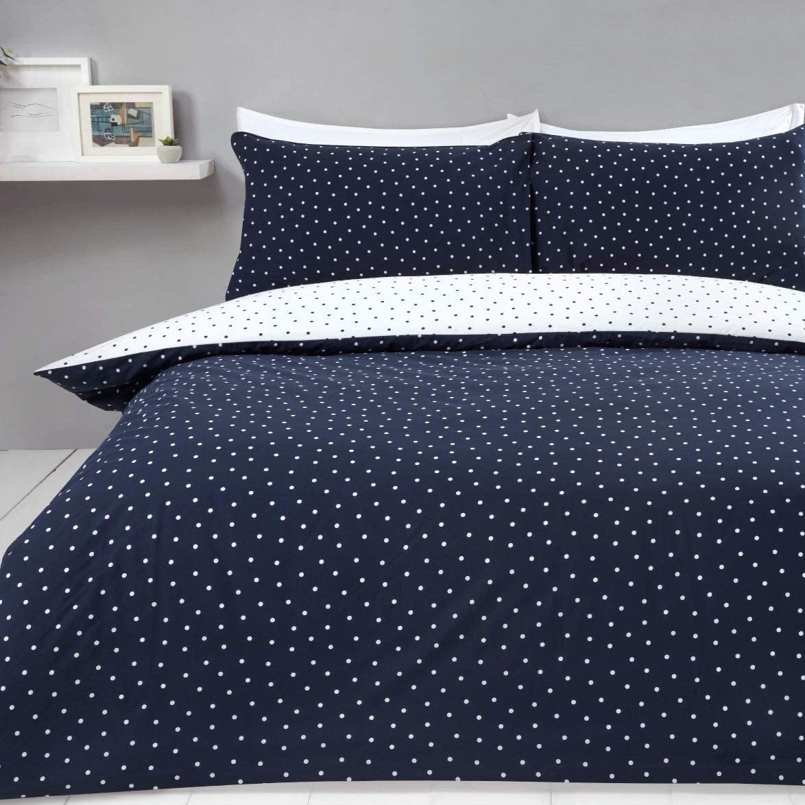 Polka Dot Navy Duvet Set