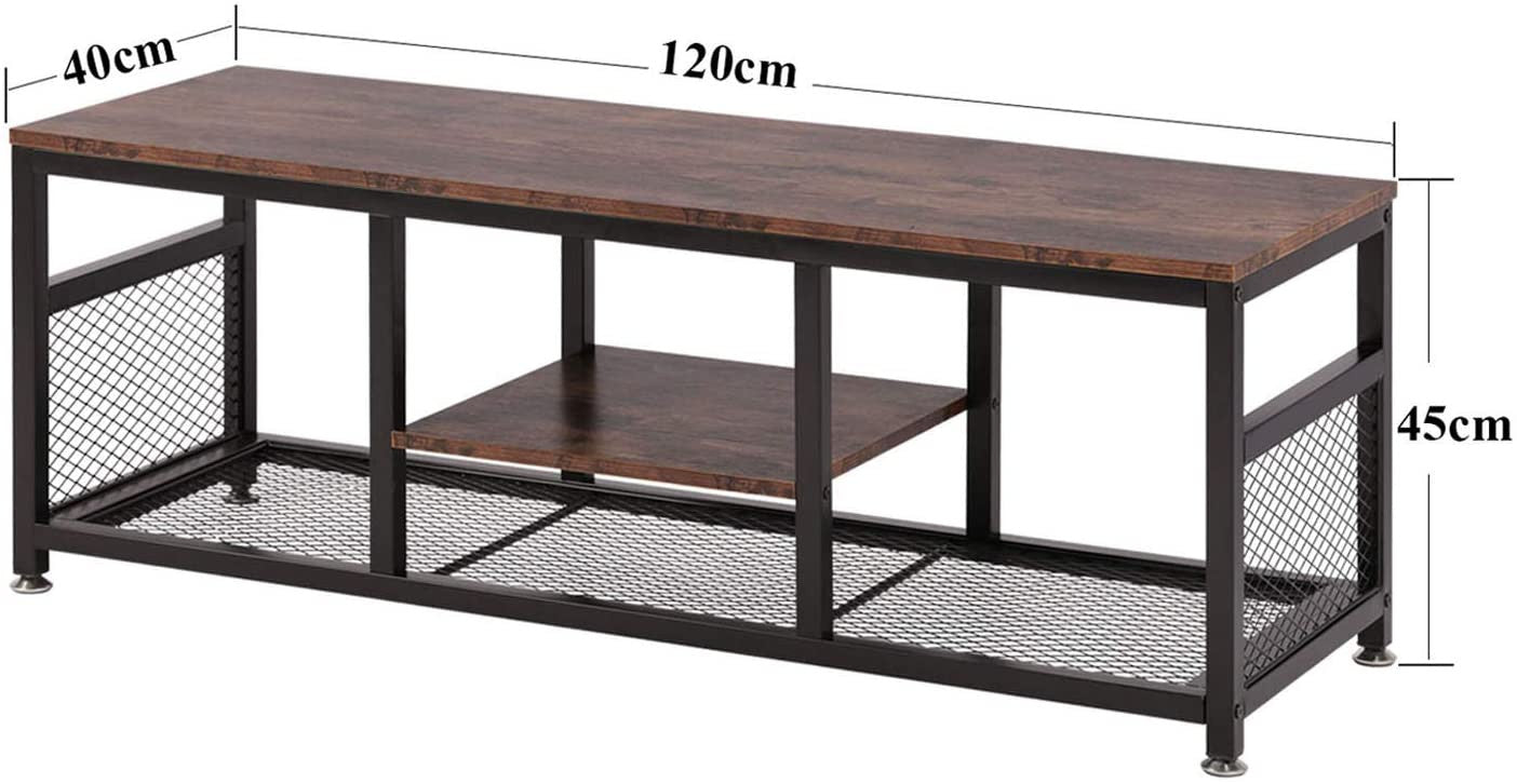 Rustic Brown Industrial TV Stand