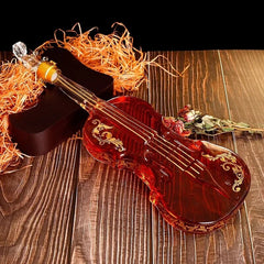 Glass Violin Decanter & Base