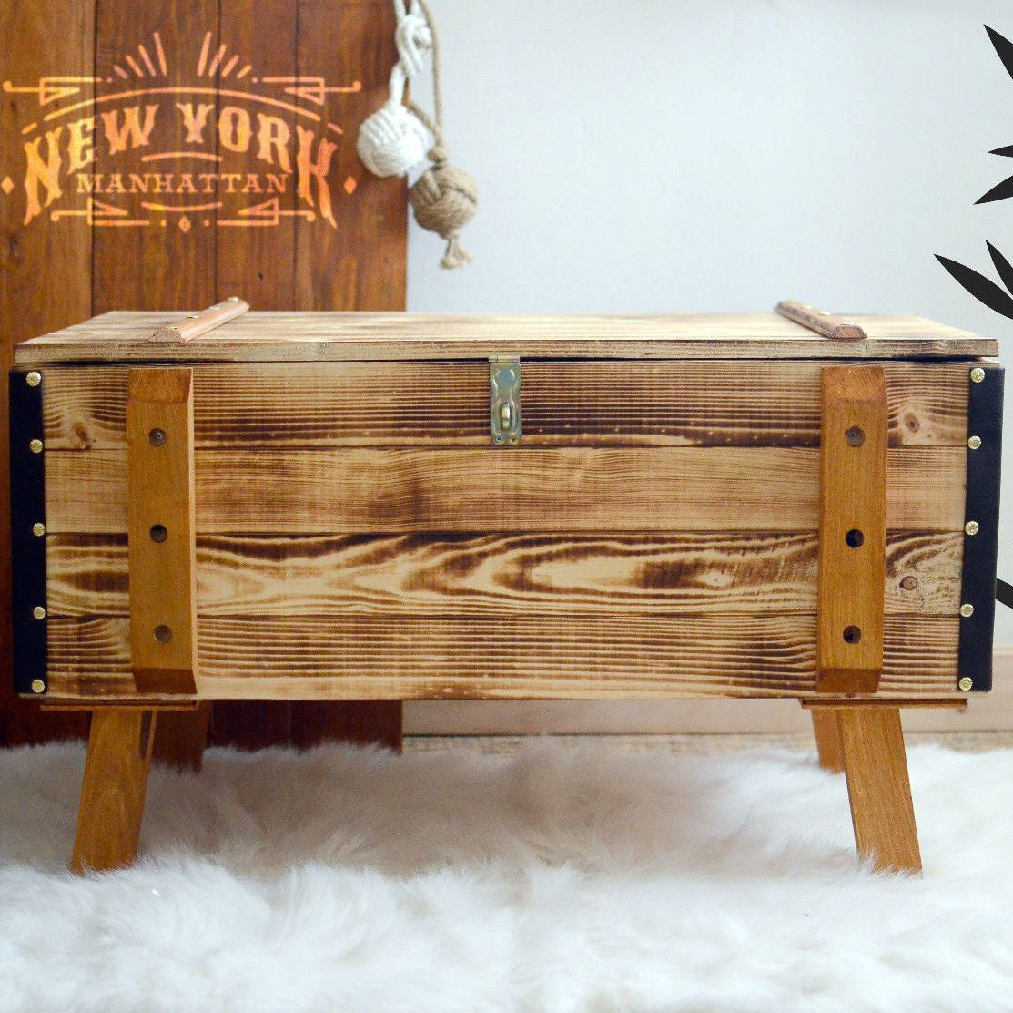 Wooden Chest Coffee Table